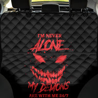 I'm Never Alone My Demon Are With Me Back Car Seat Cover - Wonder Print Shop