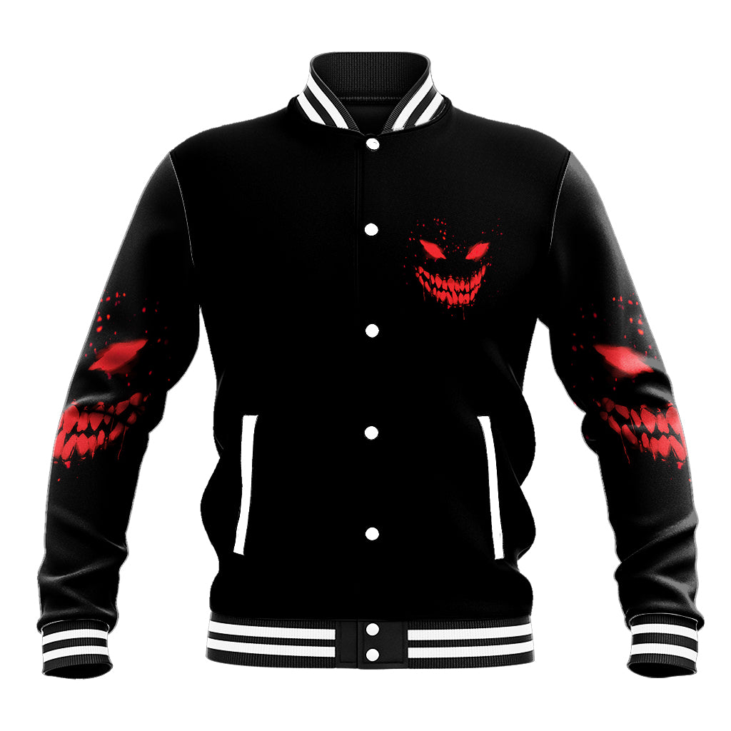 I'm Never Alone My Demon Are With Me Baseball Jacket - Wonder Print Shop