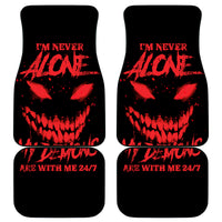 I'm Never Alone My Demon Are With Me Car Mats - Wonder Print Shop