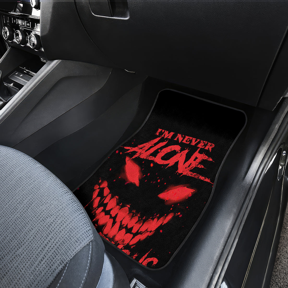 I'm Never Alone My Demon Are With Me Car Mats - Wonder Print Shop