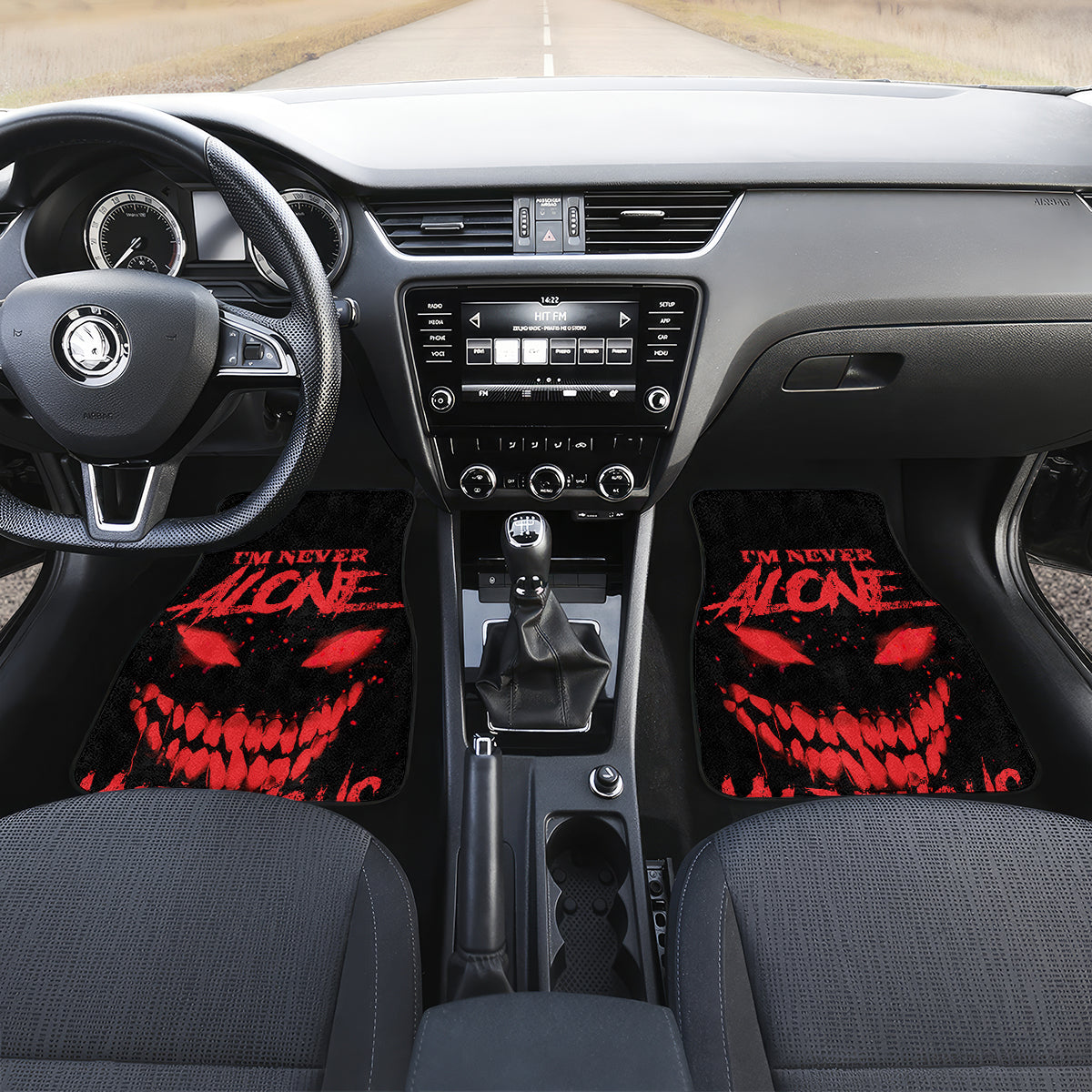 I'm Never Alone My Demon Are With Me Car Mats - Wonder Print Shop