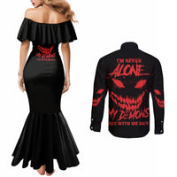 im-never-alone-my-demon-are-with-me-couples-matching-mermaid-dress-and-long-sleeve-button-shirt