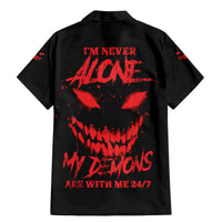 I'm Never Alone My Demon Are With Me Family Matching Mermaid Dress and Hawaiian Shirt - Wonder Print Shop