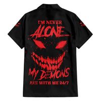 I'm Never Alone My Demon Are With Me Family Matching Summer Maxi Dress and Hawaiian Shirt - Wonder Print Shop