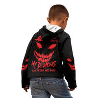 I'm Never Alone My Demon Are With Me Kid Hoodie - Wonder Print Shop