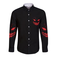 I'm Never Alone My Demon Are With Me Long Sleeve Button Shirt - Wonder Print Shop