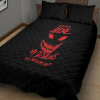 I'm Never Alone My Demon Are With Me Quilt Bed Set - Wonder Print Shop