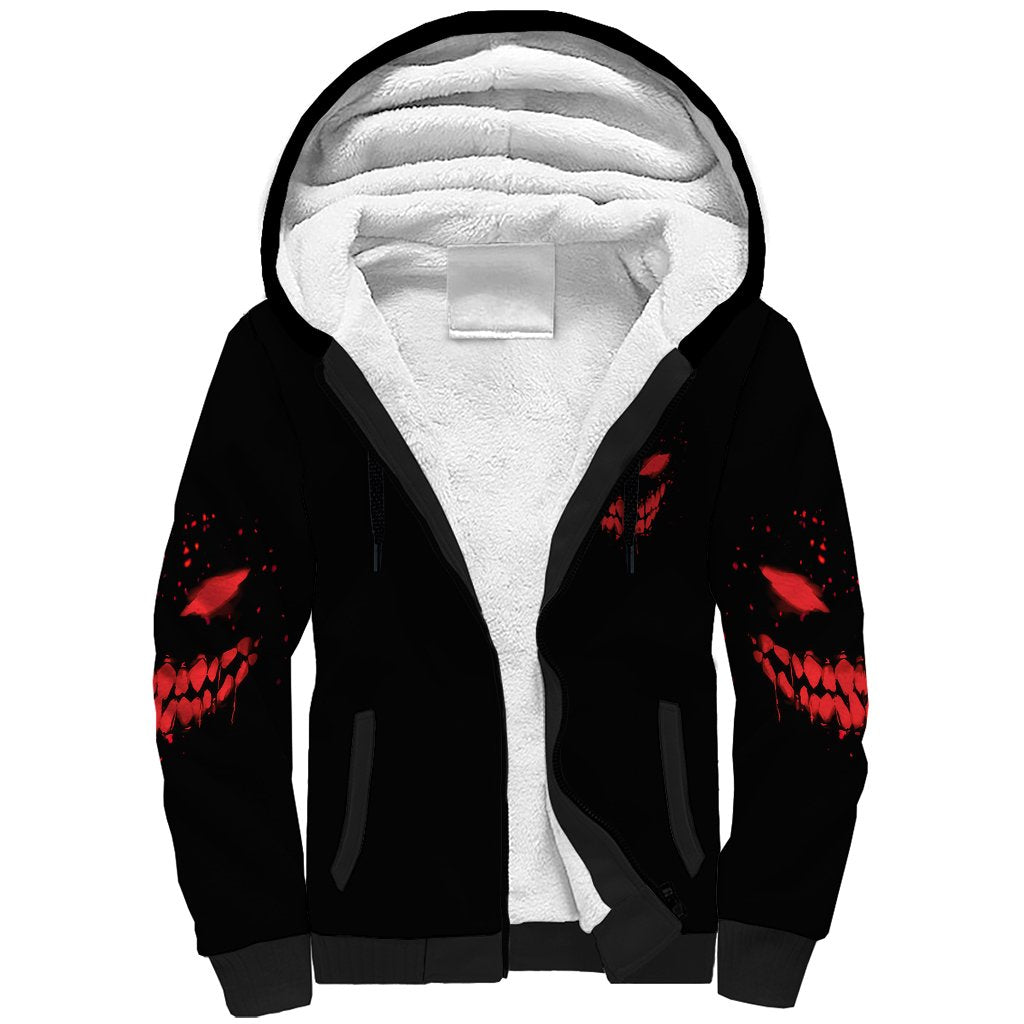 I'm Never Alone My Demon Are With Me Sherpa Hoodie - Wonder Print Shop