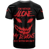 I'm Never Alone My Demon Are With Me T Shirt - Wonder Print Shop