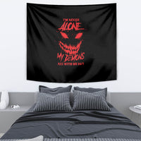 I'm Never Alone My Demon Are With Me Tapestry - Wonder Print Shop