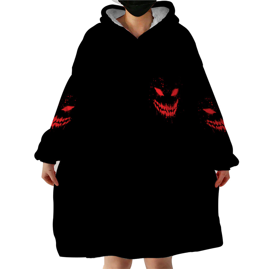 I'm Never Alone My Demon Are With Me Wearable Blanket Hoodie - Wonder Print Shop