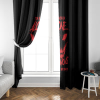 I'm Never Alone My Demon Are With Me Window Curtain - Wonder Print Shop