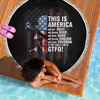 This Is America Patriotic Skull Beach Blanket - Wonder Print Shop