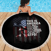 This Is America Patriotic Skull Beach Blanket - Wonder Print Shop