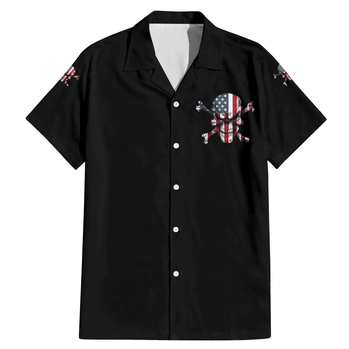 This Is America Patriotic Skull Family Matching Mermaid Dress and Hawaiian Shirt - Wonder Print Shop