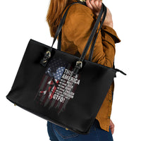 This Is America Patriotic Skull Leather Tote Bag - Wonder Print Shop