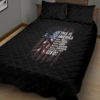This Is America Patriotic Skull Quilt Bed Set - Wonder Print Shop