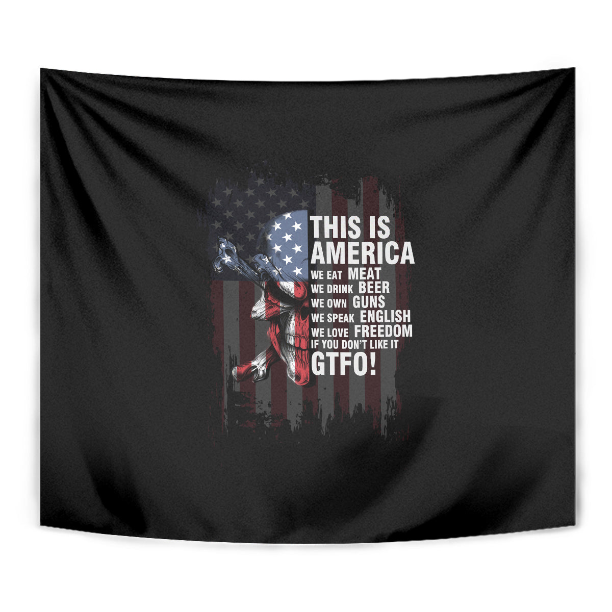 This Is America Patriotic Skull Tapestry - Wonder Print Shop
