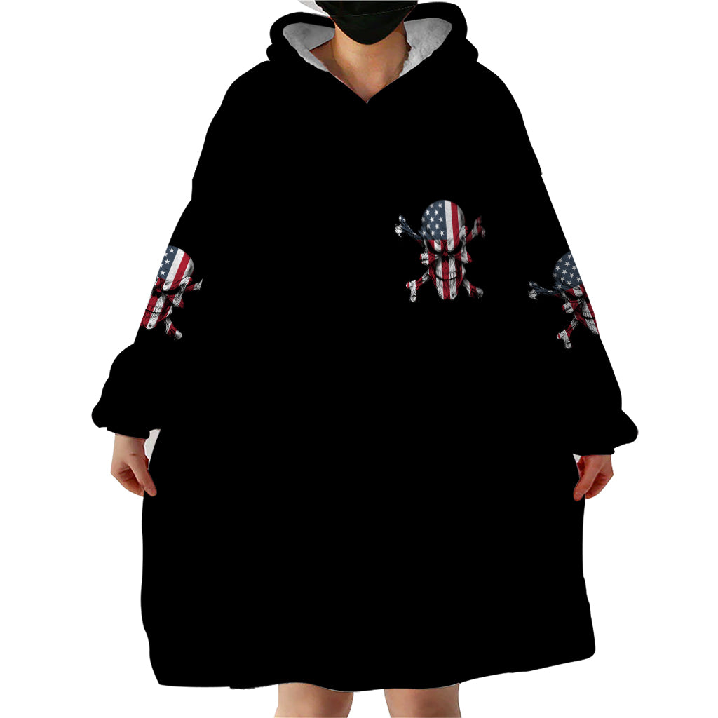 This Is America Patriotic Skull Wearable Blanket Hoodie - Wonder Print Shop