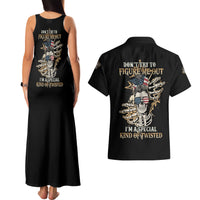 Don't Try To Figure Me Out Couples Matching Tank Maxi Dress and Hawaiian Shirt - Wonder Print Shop