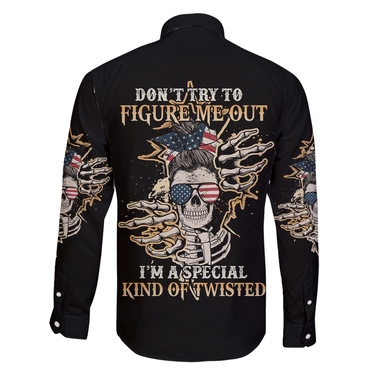 Don't Try To Figure Me Out Family Matching Long Sleeve Bodycon Dress and Hawaiian Shirt - Wonder Print Shop