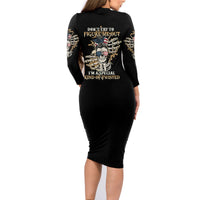 Don't Try To Figure Me Out Family Matching Long Sleeve Bodycon Dress and Hawaiian Shirt - Wonder Print Shop