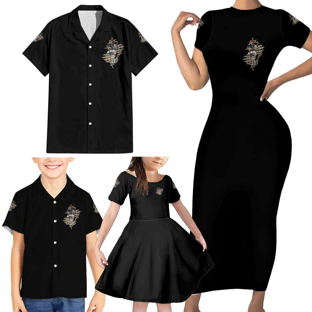 Don't Try To Figure Me Out Family Matching Short Sleeve Bodycon Dress and Hawaiian Shirt - Wonder Print Shop