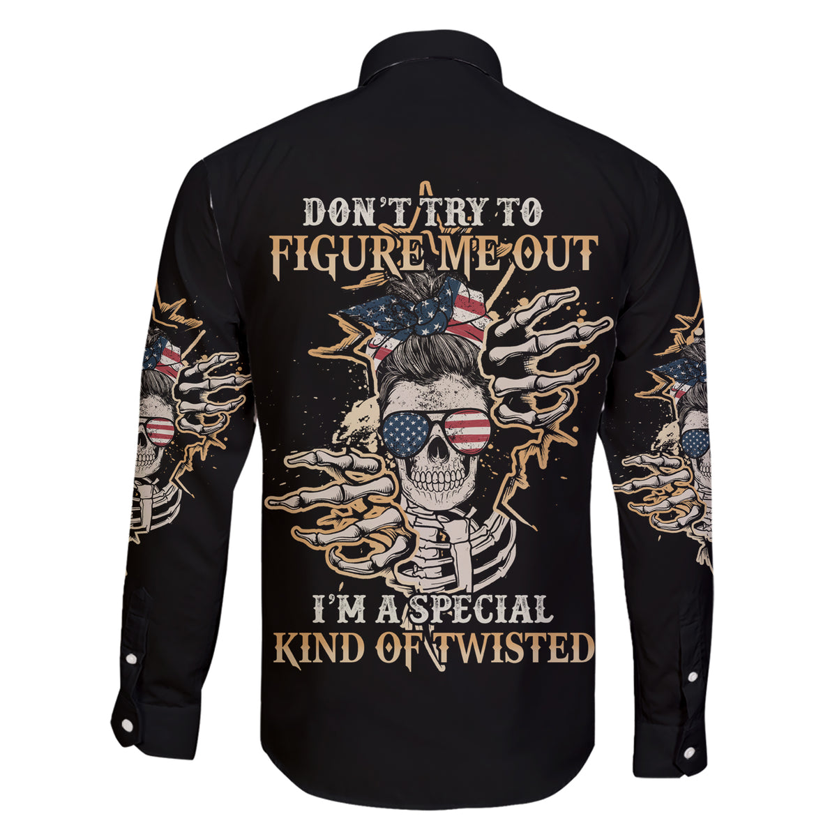 Don't Try To Figure Me Out Family Matching Short Sleeve Bodycon Dress and Hawaiian Shirt - Wonder Print Shop