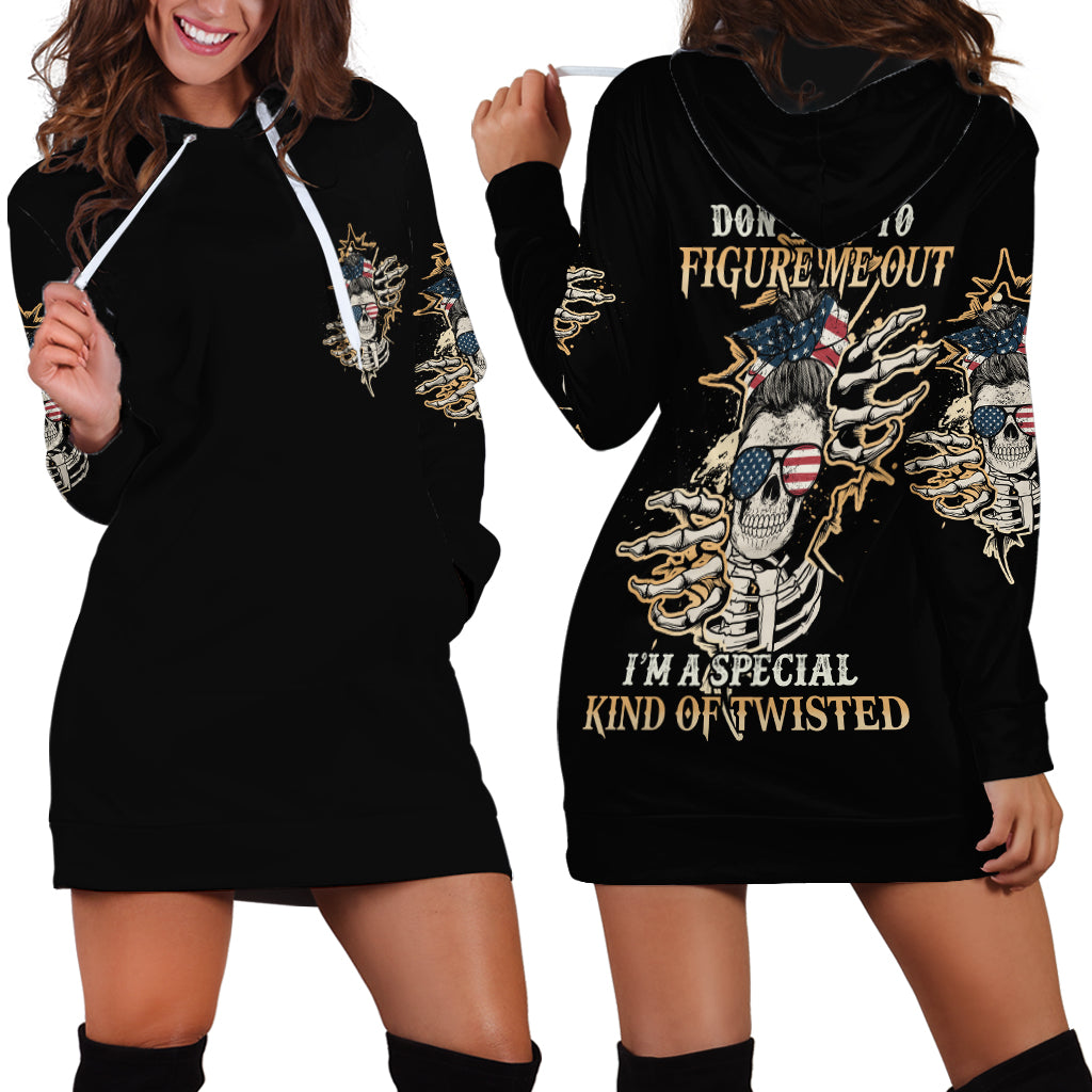 Don't Try To Figure Me Out Hoodie Dress - Wonder Print Shop