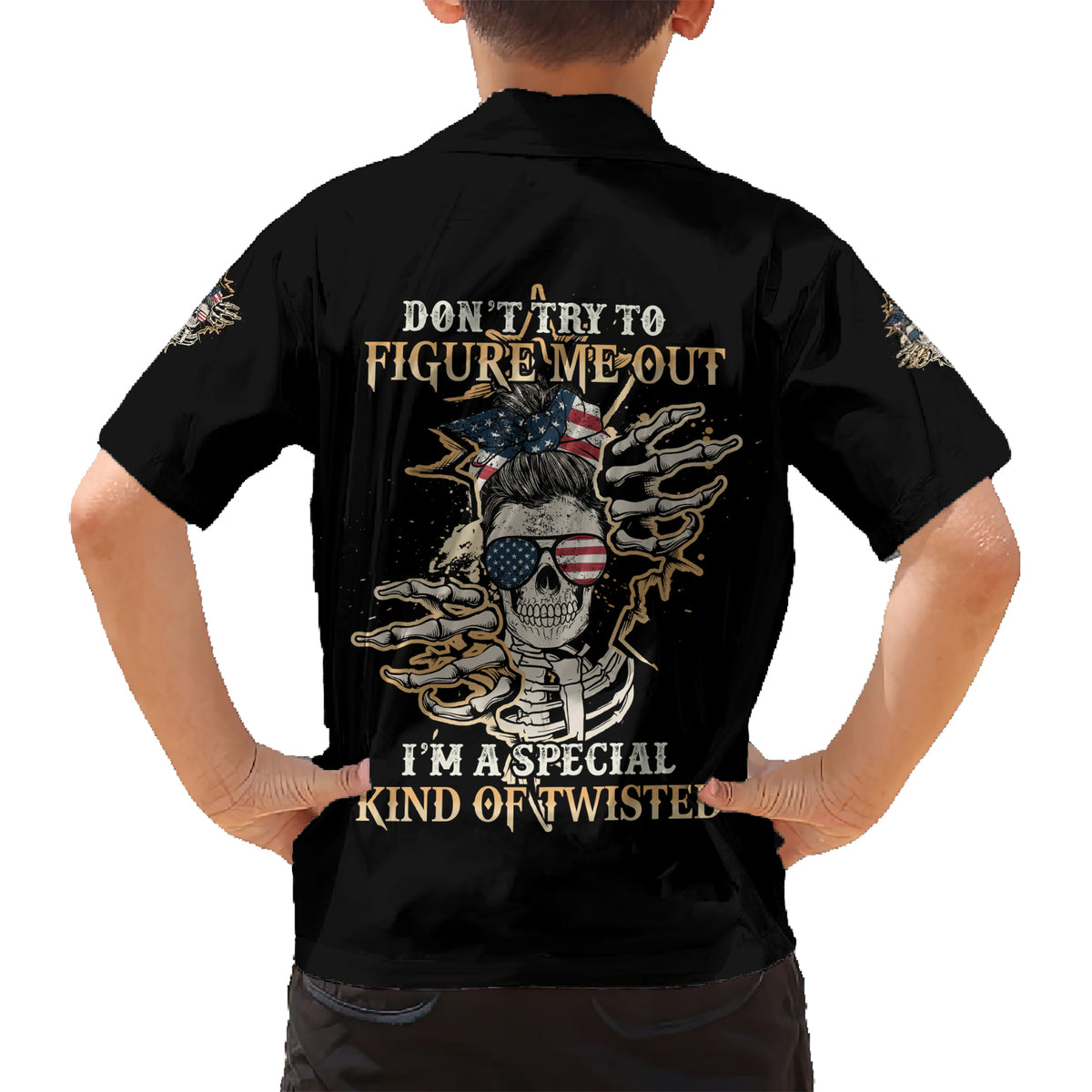 Don't Try To Figure Me Out Kid Hawaiian Shirt - Wonder Print Shop