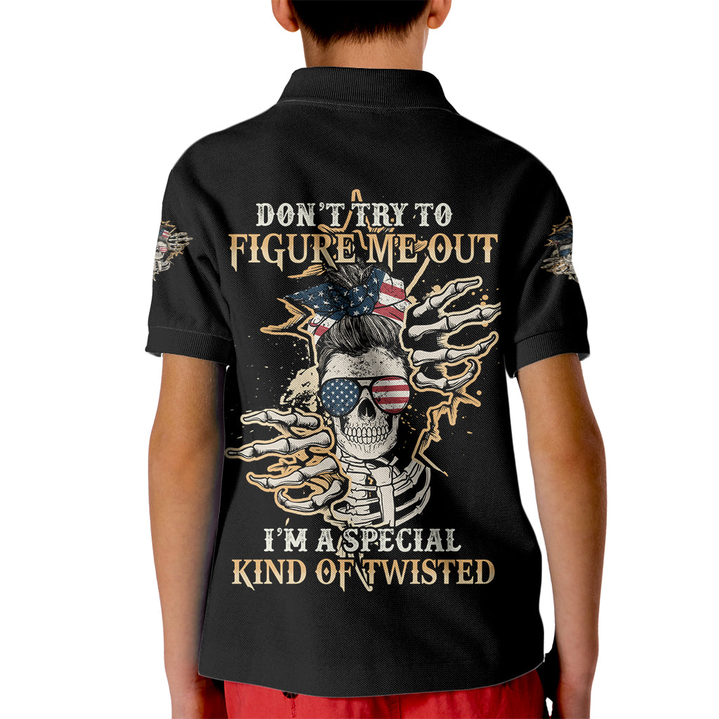 Don't Try To Figure Me Out Kid Polo Shirt - Wonder Print Shop