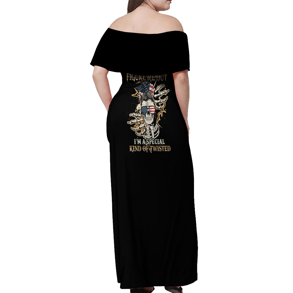 Don't Try To Figure Me Out Off Shoulder Maxi Dress - Wonder Print Shop