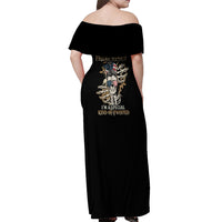 Don't Try To Figure Me Out Off Shoulder Maxi Dress - Wonder Print Shop