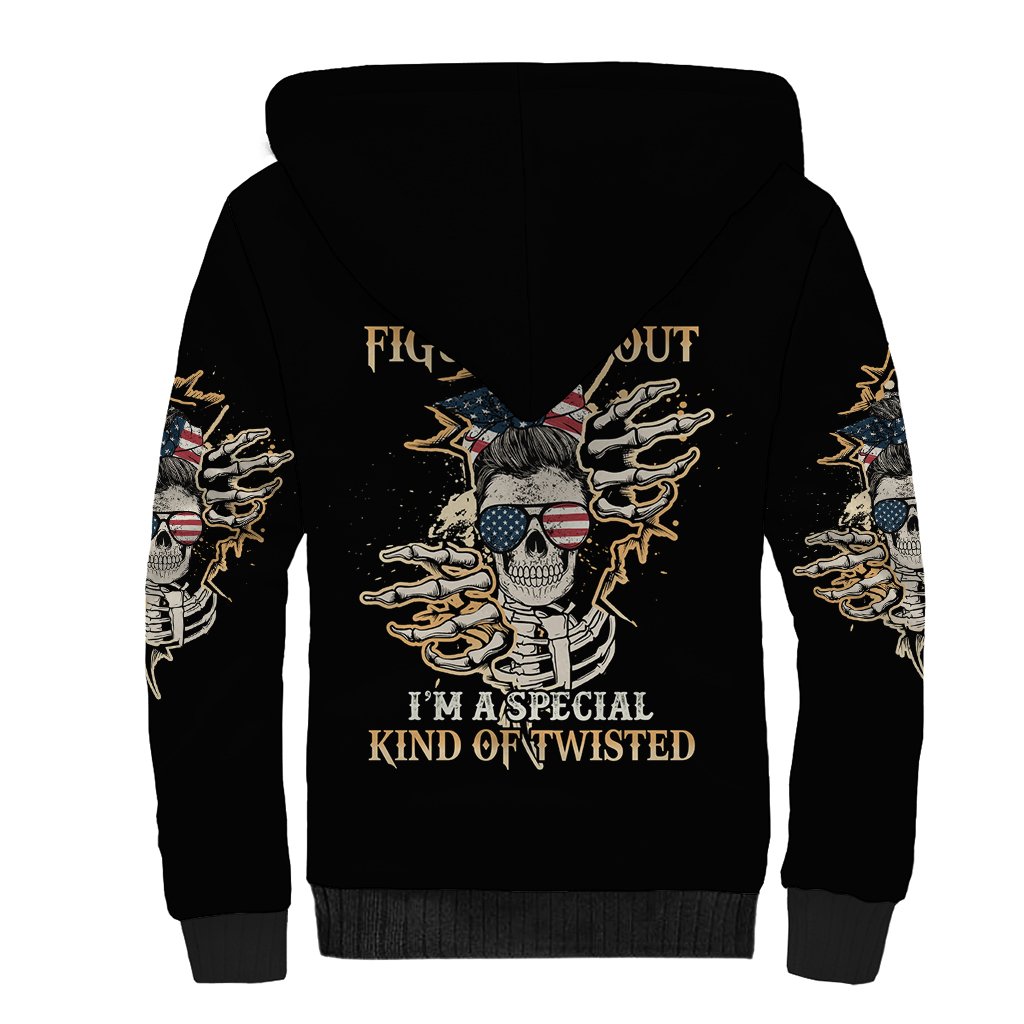 Don't Try To Figure Me Out Sherpa Hoodie - Wonder Print Shop