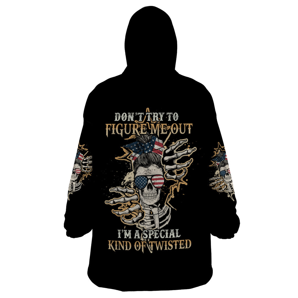 Don't Try To Figure Me Out Wearable Blanket Hoodie - Wonder Print Shop