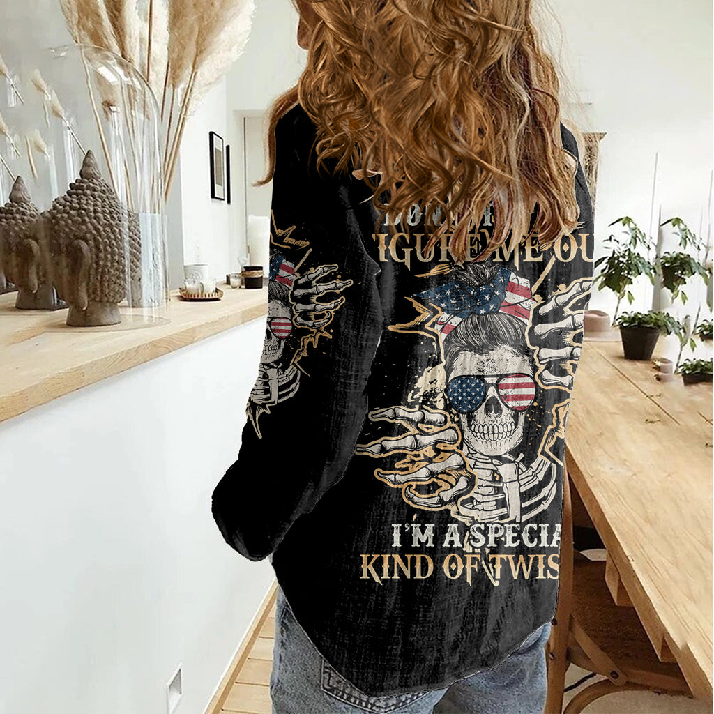 Don't Try To Figure Me Out Women Casual Shirt - Wonder Print Shop