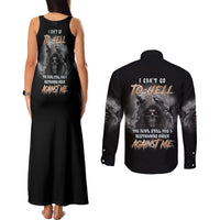 I Can't Go To Hell Reaper Bat Couples Matching Tank Maxi Dress and Long Sleeve Button Shirt - Wonder Print Shop
