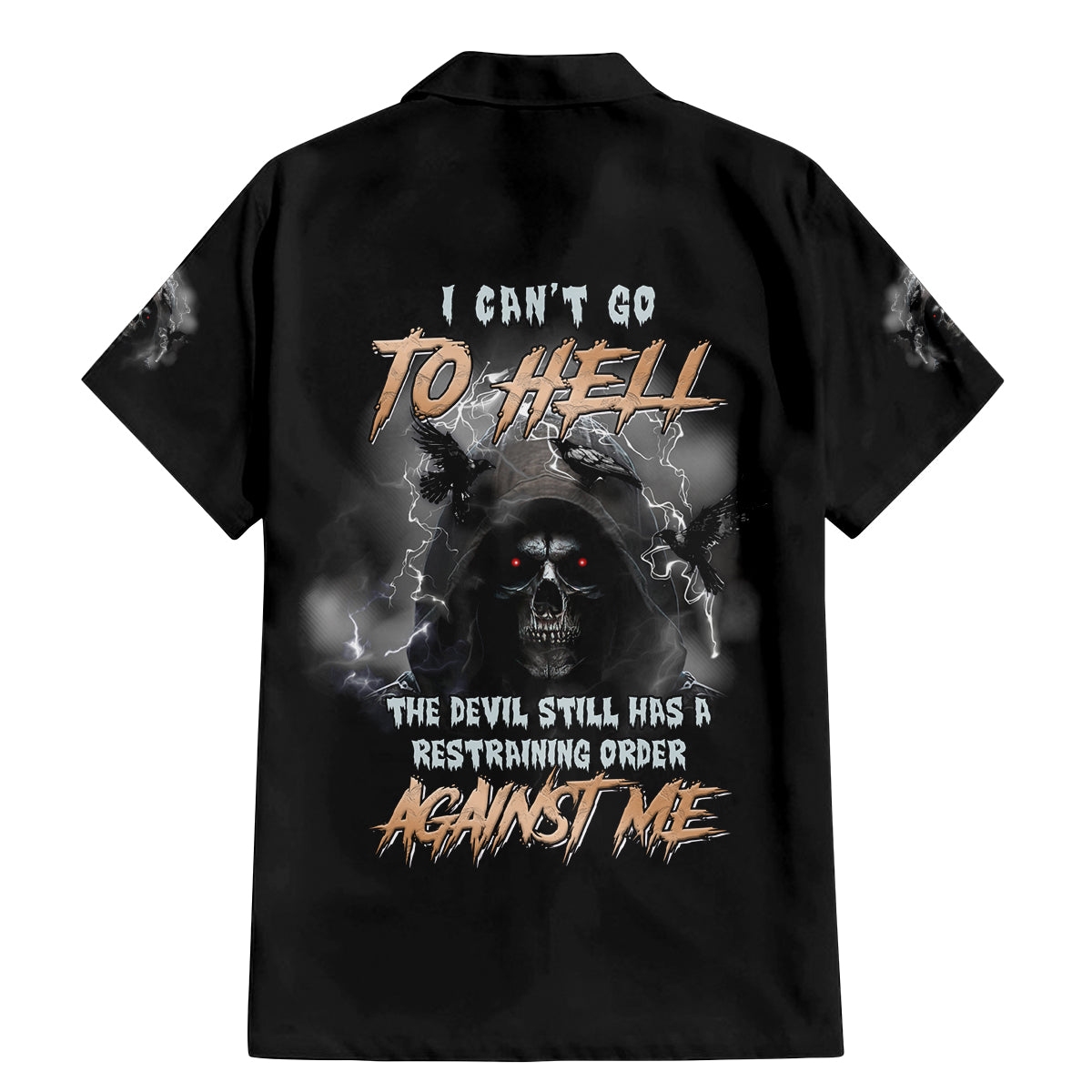 I Can't Go To Hell Reaper Bat Family Matching Mermaid Dress and Hawaiian Shirt - Wonder Print Shop