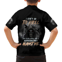 I Can't Go To Hell Reaper Bat Family Matching Off Shoulder Long Sleeve Dress and Hawaiian Shirt - Wonder Print Shop