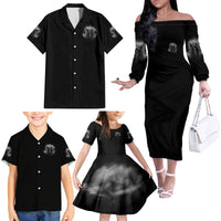 I Can't Go To Hell Reaper Bat Family Matching Off Shoulder Long Sleeve Dress and Hawaiian Shirt - Wonder Print Shop