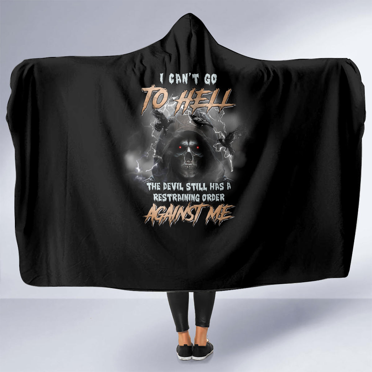 i-cant-go-to-hell-reaper-bat-hooded-blanket