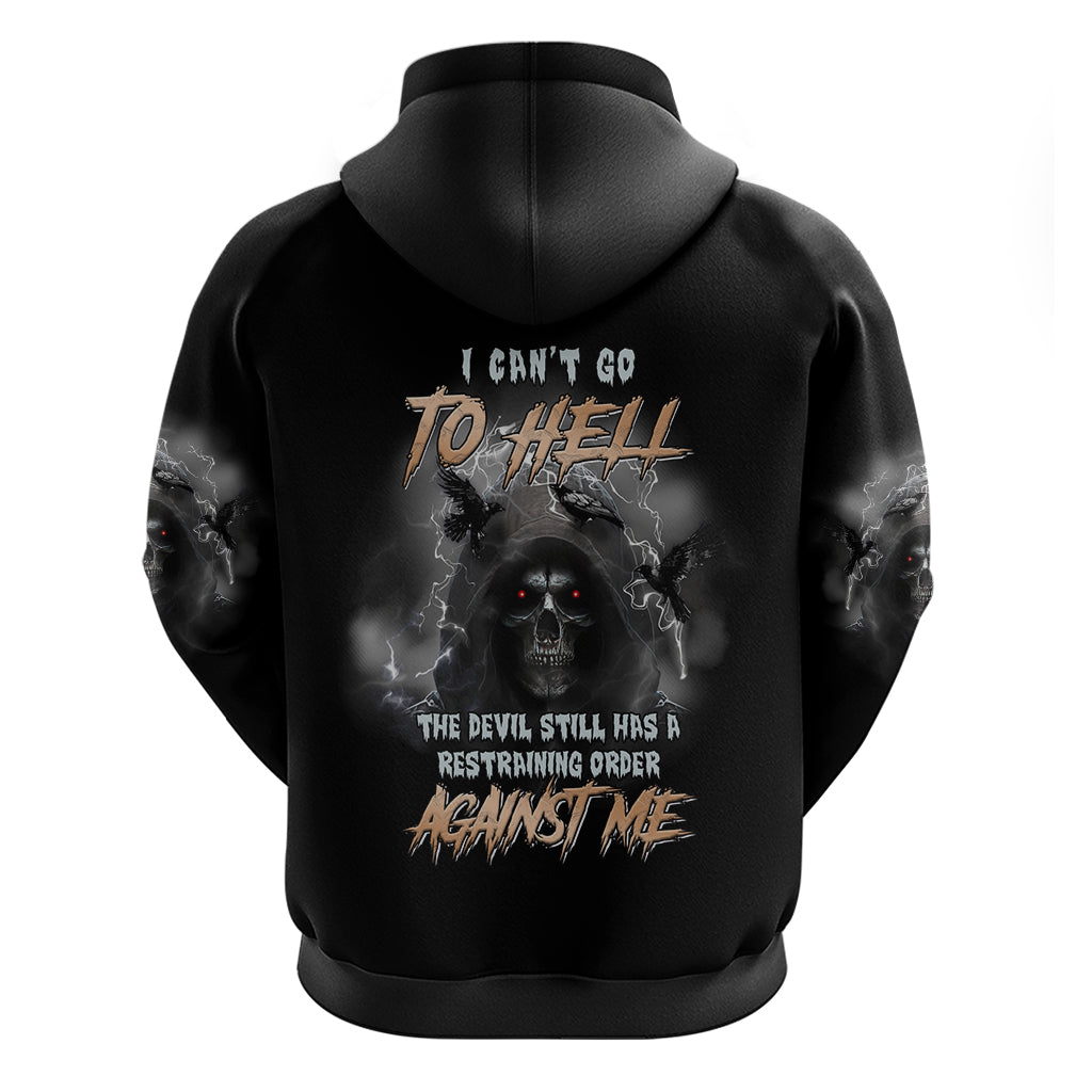 I Can't Go To Hell Reaper Bat Hoodie - Wonder Print Shop