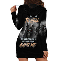 I Can't Go To Hell Reaper Bat Hoodie Dress - Wonder Print Shop