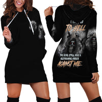 I Can't Go To Hell Reaper Bat Hoodie Dress - Wonder Print Shop