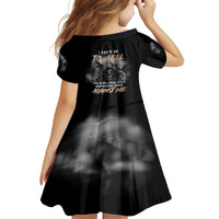 I Can't Go To Hell Reaper Bat Kid Short Sleeve Dress - Wonder Print Shop