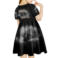 I Can't Go To Hell Reaper Bat Kid Short Sleeve Dress - Wonder Print Shop