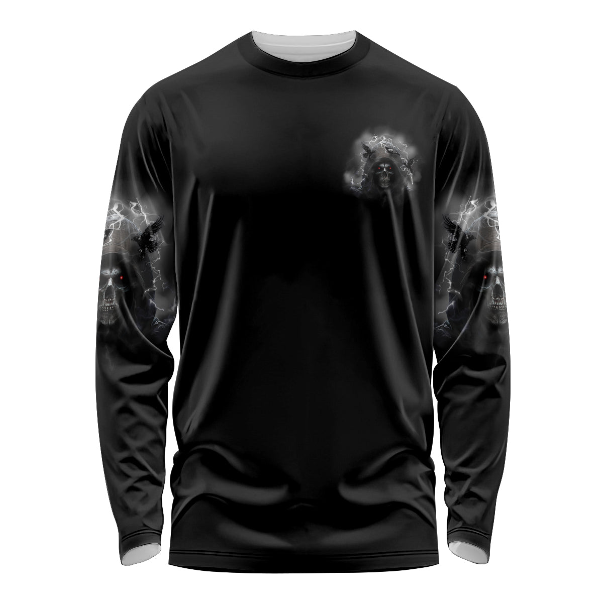 I Can't Go To Hell Reaper Bat Long Sleeve Shirt - Wonder Print Shop