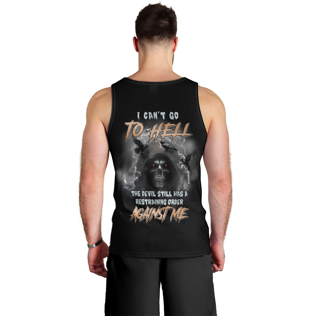 I Can't Go To Hell Reaper Bat Men Tank Top - Wonder Print Shop