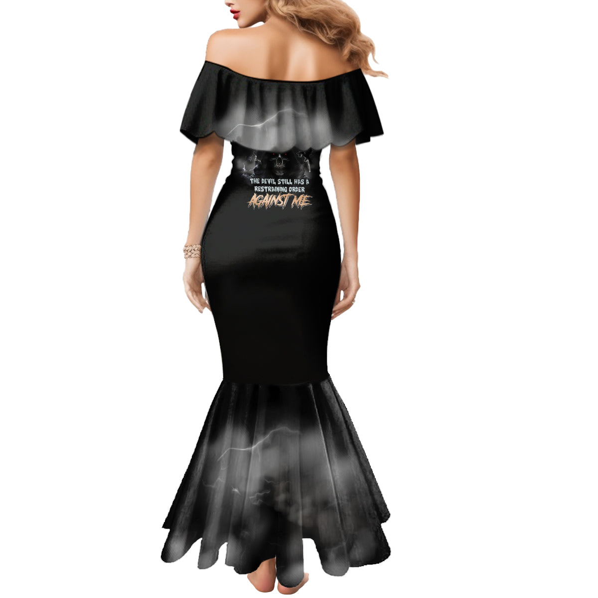 I Can't Go To Hell Reaper Bat Mermaid Dress - Wonder Print Shop