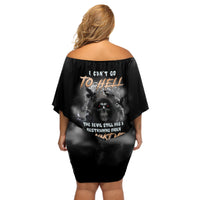 I Can't Go To Hell Reaper Bat Off Shoulder Short Dress - Wonder Print Shop